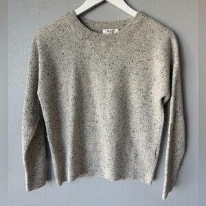 Madewell speckled grey thermal knit 100% cashmere sweater Women’s sz S